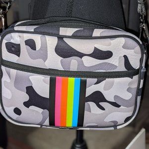 Crossbody Camo & Rainbow Bag